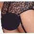 Cottelli Bondage Plus Size - kanten beha set (zwart)