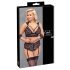 Cottelli Bondage Plus Size - kanten beha set (zwart) - 4XL
