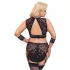 Cottelli Bondage Plus Size - kanten beha set (zwart) - 4XL