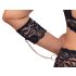 Cottelli Bondage Plus Size - kanten beha set (zwart) - 4XL