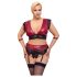 Cottelli Bondage Plus Size - kanten beha set (rood)