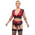 Cottelli Bondage Plus Size - kanten beha set (rood)