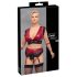 Cottelli Bondage Plus Size - kanten beha set (rood)