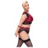 Cottelli Bondage Plus Size - kanten beha set (rood)