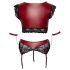Cottelli Bondage Plus Size - kanten beha set (rood)
