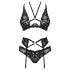 Obsessive Alessya - kanten lingerieset (zwart) - M/L