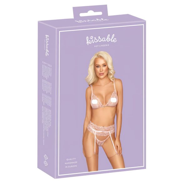 Kissable - Kanten lingerieset (roze)