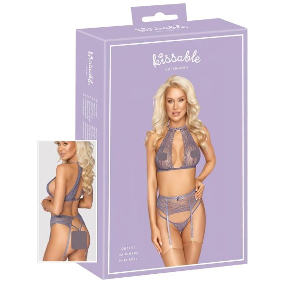 Kissbaar - kanten setje (paars)