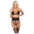 Kissable - verleidelijk bh-set met tailleband (zwart)
