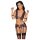 Cottelli Bondage: zwarte-paarse lingerieset met handboeien - M