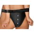 Cottelli Bondage - glanzende beha set met boeien (zwart)
