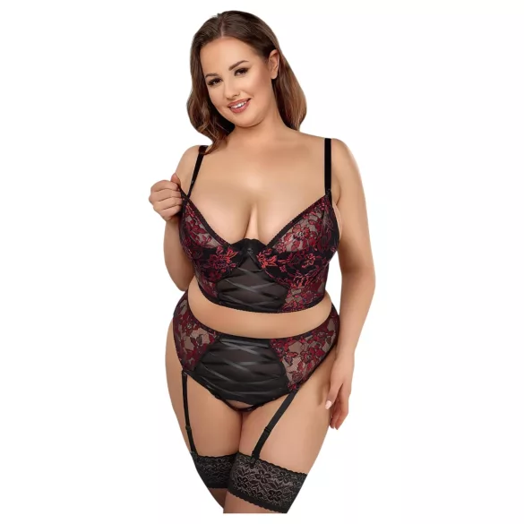 Cottelli Plus Size - bh set - rood - grote maten