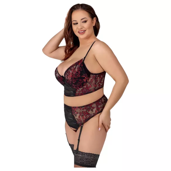 Cottelli Plus Size - bh set - rood - grote maten