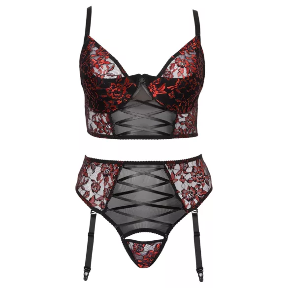 Cottelli Plus Size - bh set - rood - grote maten
