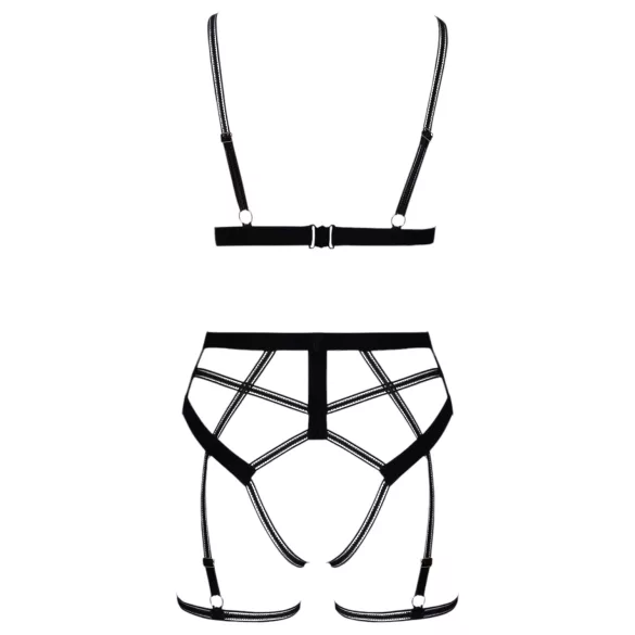 Cottelli - tweedelige bodyharnas set - zwart