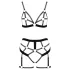 Cottelli - tweedelige bodyharnas set - zwart - L