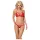 Obsessive - bh setje - bandjes kant rood - L/XL