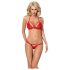 Obsessive 838-SET-3 - Verleidelijke kanten beha-set (rood) - L/XL