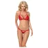 Obsessive - bh setje - bandjes kant rood - L/XL