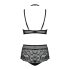 Obsessive Elizenes - transparante beha set met patroon (zwart)