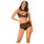 Obsessive Elizenes - patroon, doorschijnend BH-set (zwart) - L/XL