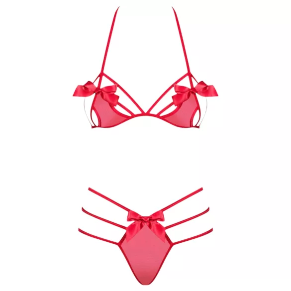 Obsessive - lingerie set - met strik - rood