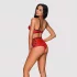 Obsessive Leatheria - leren look bh-set (rood) - S/M