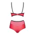 Obsessive Leatheria - leren look bh-set (rood) - S/M