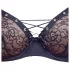 Cottelli Party - bh set met vetersluiting - zwart - 80B/M