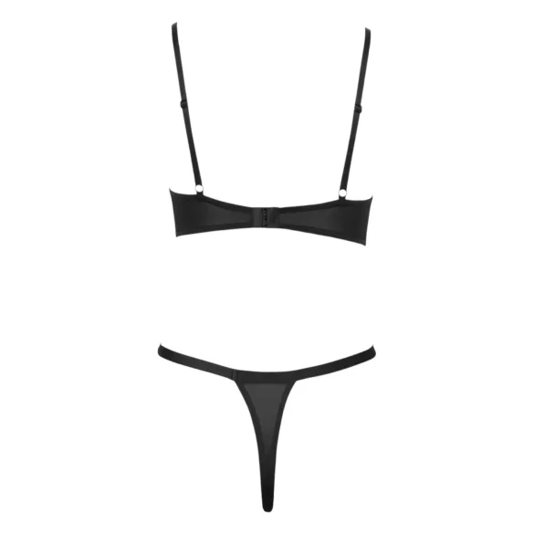 Cottelli Party - bh set met vetersluiting - zwart - 85C/L