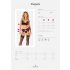 Obsessive Chemeris - Bh-set met jarretels (zwart) - XL/XXL