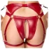 Cottelli Bondage - Glanzend BH-set & polsboeien (rood) - L