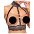 Abierta Fina - Open Lingerieset met Ketting (Zwart) - M