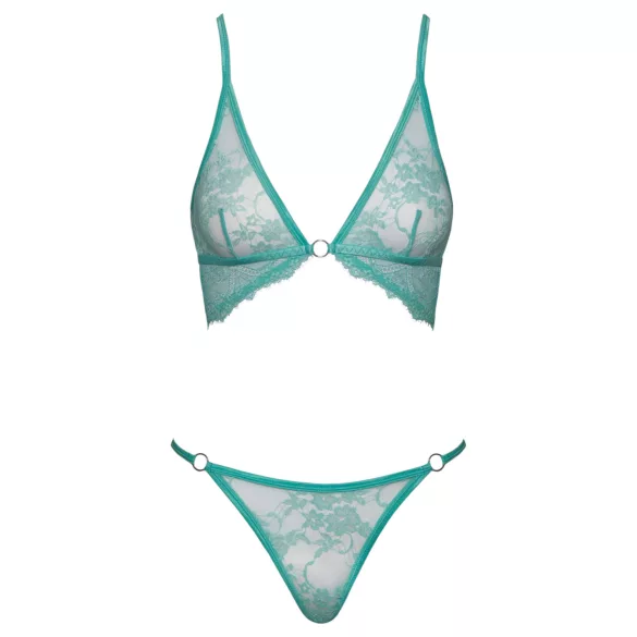 Cottelli - kanten lingerieset (groen)