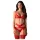 Obsessive Cupid Desir - lingerie set - kant - rood - L/XL