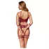 Cottelli Bondage - bh set met gekruiste bandjes - rood - M