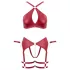 Cottelli Bondage - bh set met gekruiste bandjes - rood - M