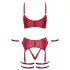 Cottelli Bondage - bh set met gekruiste bandjes - rood - M