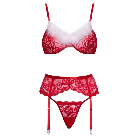 Cottelli - kerst bh set - kant - rood