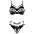 Obsessive Dominna - bh set met bandjes - zwart