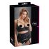 Cottelli Plus Size - bretellen, ringvormige bh (zwart)