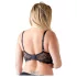 Cottelli Plus Size - bh met bandjes en ringen - zwart