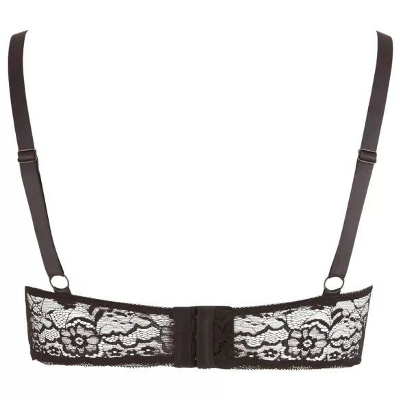 Cottelli Plus Size - bh met bandjes en ringen - zwart
