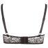 Cottelli Plus Size - bretellen, ringvormige bh (zwart)