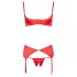 Cottelli - open bh set met hartjes - rood - 80C/M