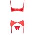 Cottelli - Hartvormige Open Bh Set (rood) - 85C/L