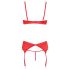 Cottelli - Hartvormige Open Bh Set (rood) - 85C/L