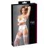 Cottelli - Lingerieset met kant en veters (wit) - 80B/M