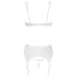 Cottelli - Lingerieset met kant en veters (wit) - 80B/M