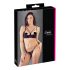 Cottelli - Strap BH & String met ringen (zwart)